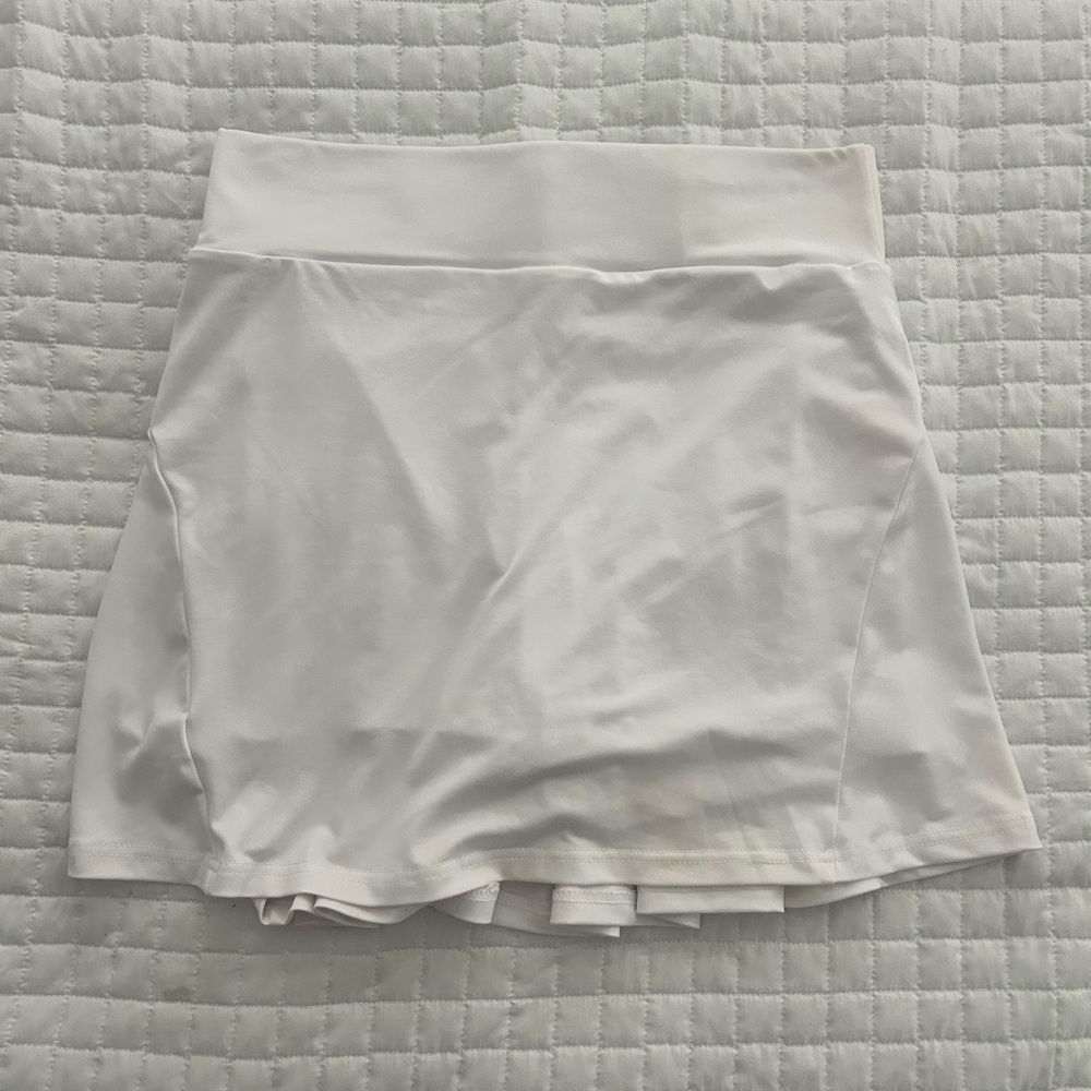 White tennis skirt